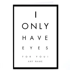 Personalised Card - Optician's Chart