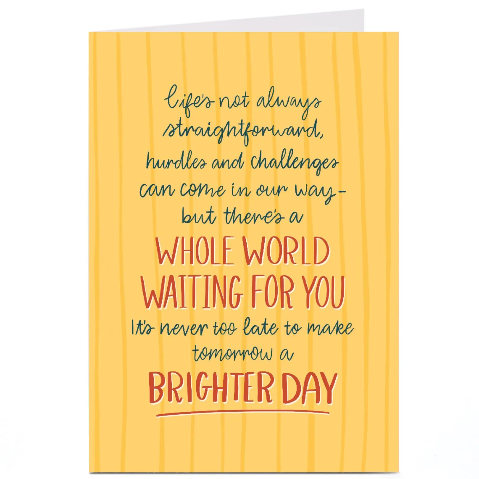 Personalised Card - Whole World Waiting for You