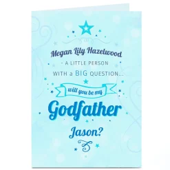 Personalised Card - Will You Be My Godfather?