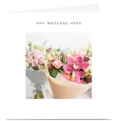 Personalised Charity Card - Bunch Of Flowers