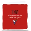 Personalised Cheeky Christmas Card - Christmas Spirit