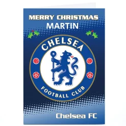 Personalised Chelsea FC Christmas Card