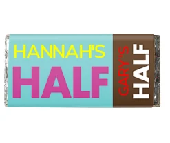 Personalised Chocolate Bar - My Half Your Half