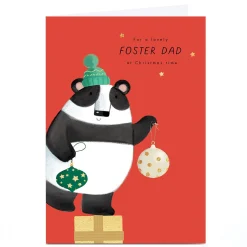Personalised Christmas Card - A Lovely Foster Dad At Christmas Time