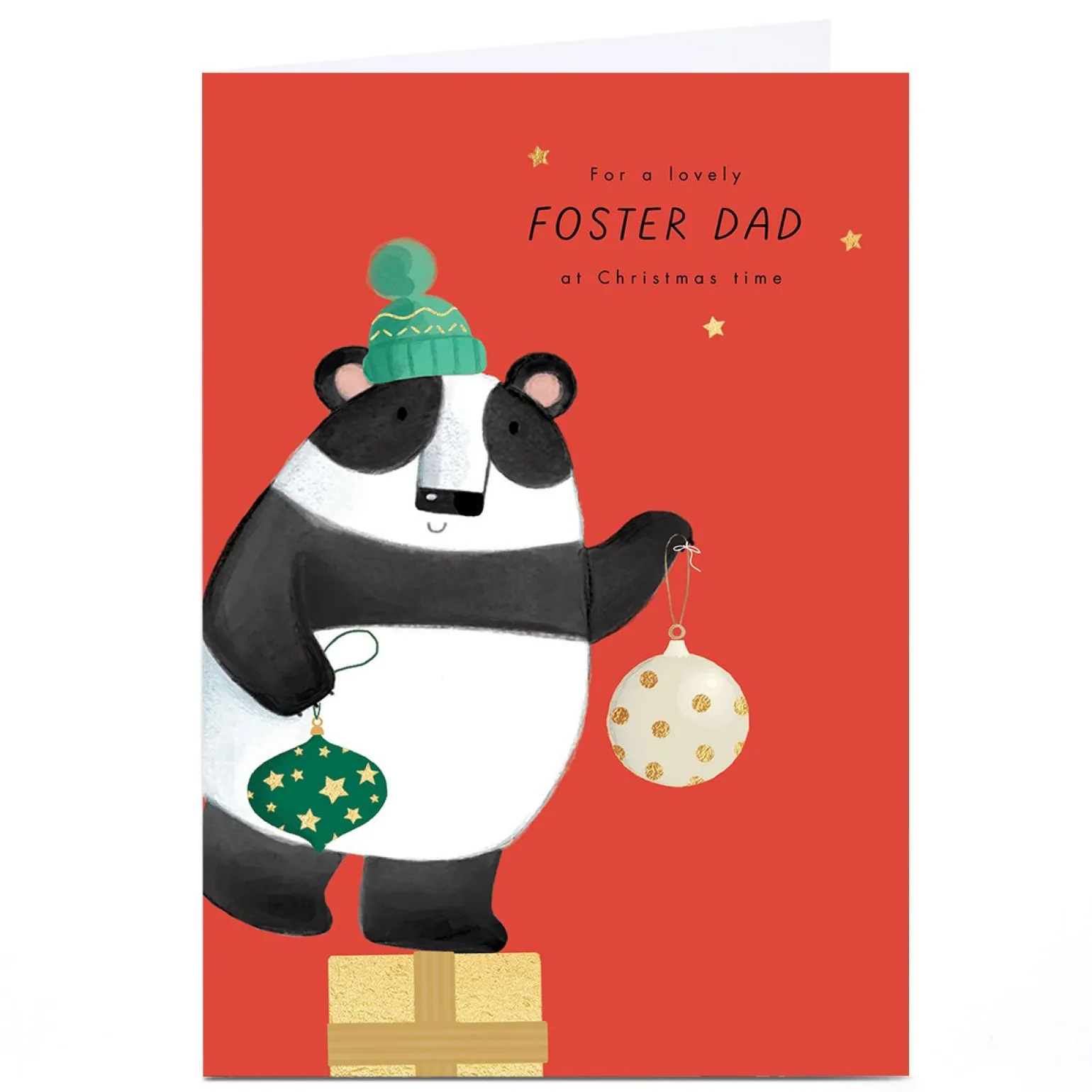 Personalised Christmas Card - A Lovely Foster Dad At Christmas Time