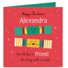 Personalised Christmas Card - Christmas Crackers, Friend