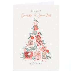 Personalised Christmas Card - Tree of Presents, Daughter & Son-in-Law