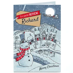 Personalised Christmas Card - To a special Nephew