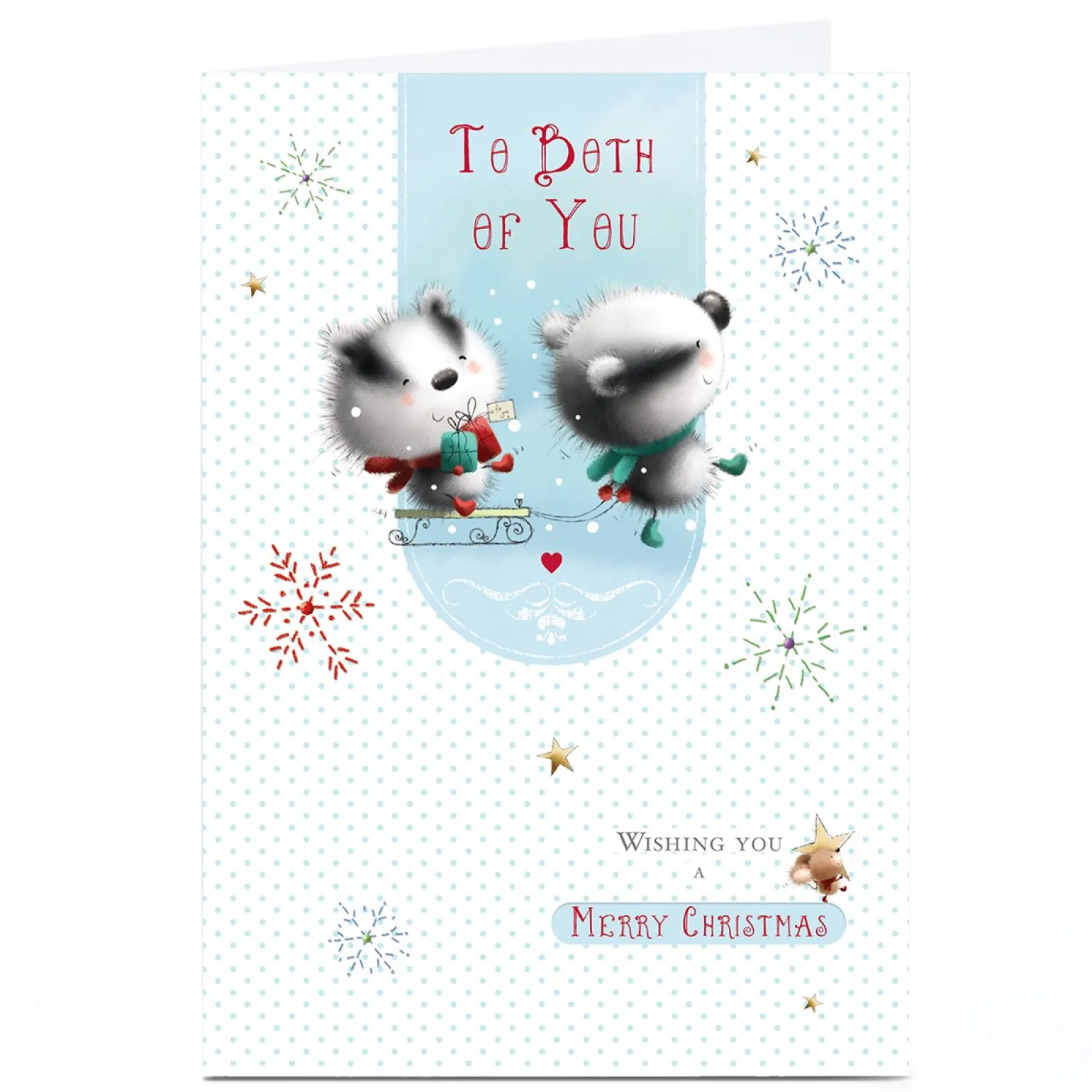 Personalised Christmas Card - To Both of You