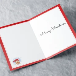 Personalised Christmas Card - Bears Under A Snowy Umbrella