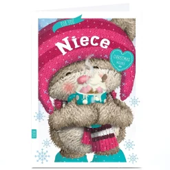 Personalised Christmas Card - HUGS - Niece