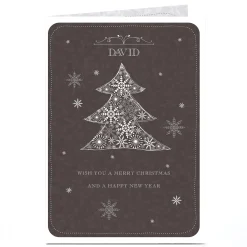 Personalised Christmas Card - Modern Christmas Tree