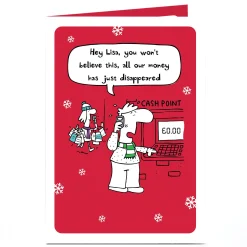 Personalised Christmas Card - Missing Money