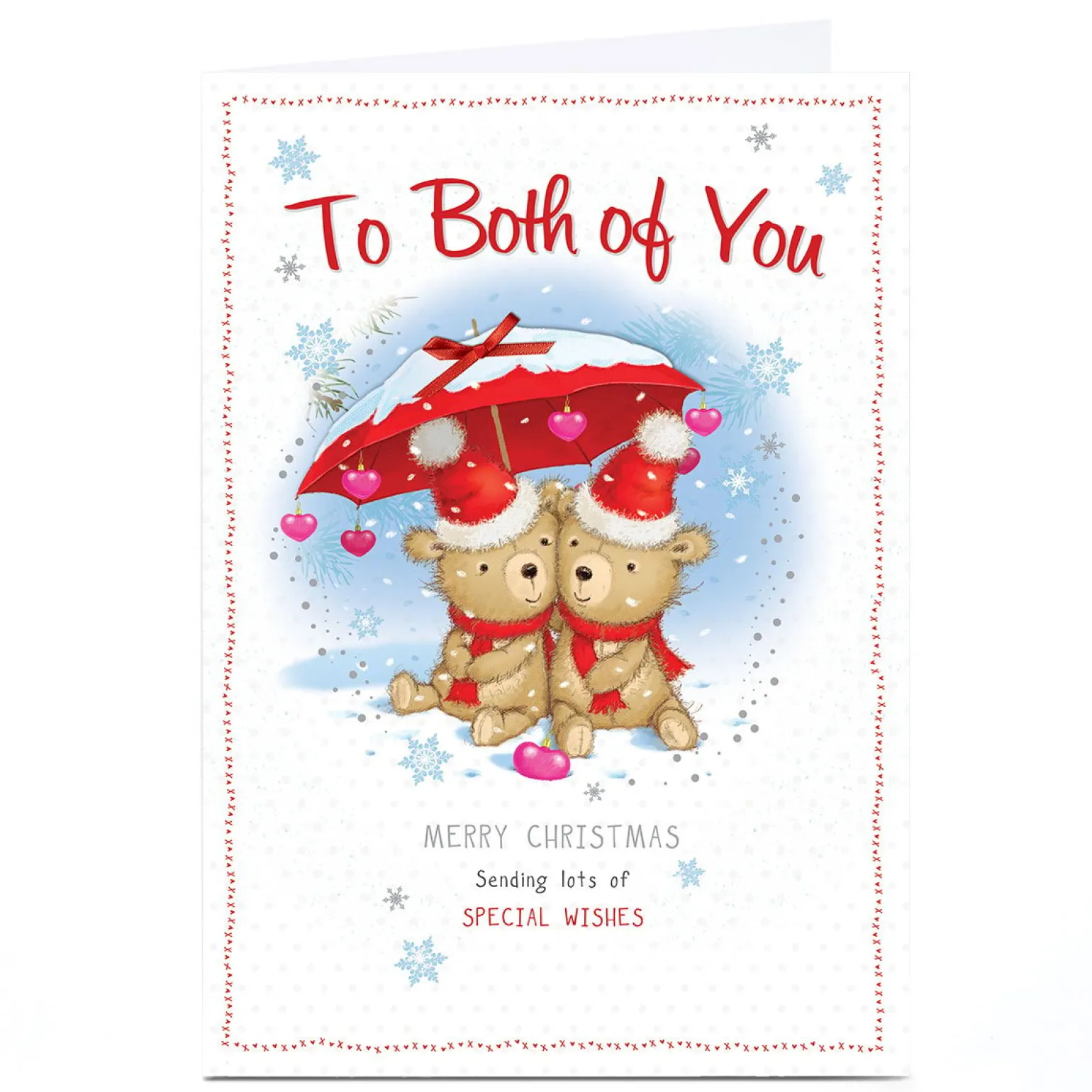 Personalised Christmas Card - To Both Of You Sending Lots Of Special Wishes