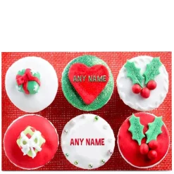 Personalised Christmas Card - Christmas Cupcakes