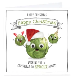 Personalised Christmas Card - A Christmas To Sprout About