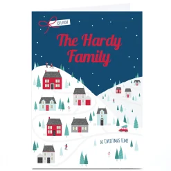 Personalised Christmas Card - Love From 'Family Name
