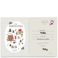Personalised Christmas Card - Postcard From The North Pole
