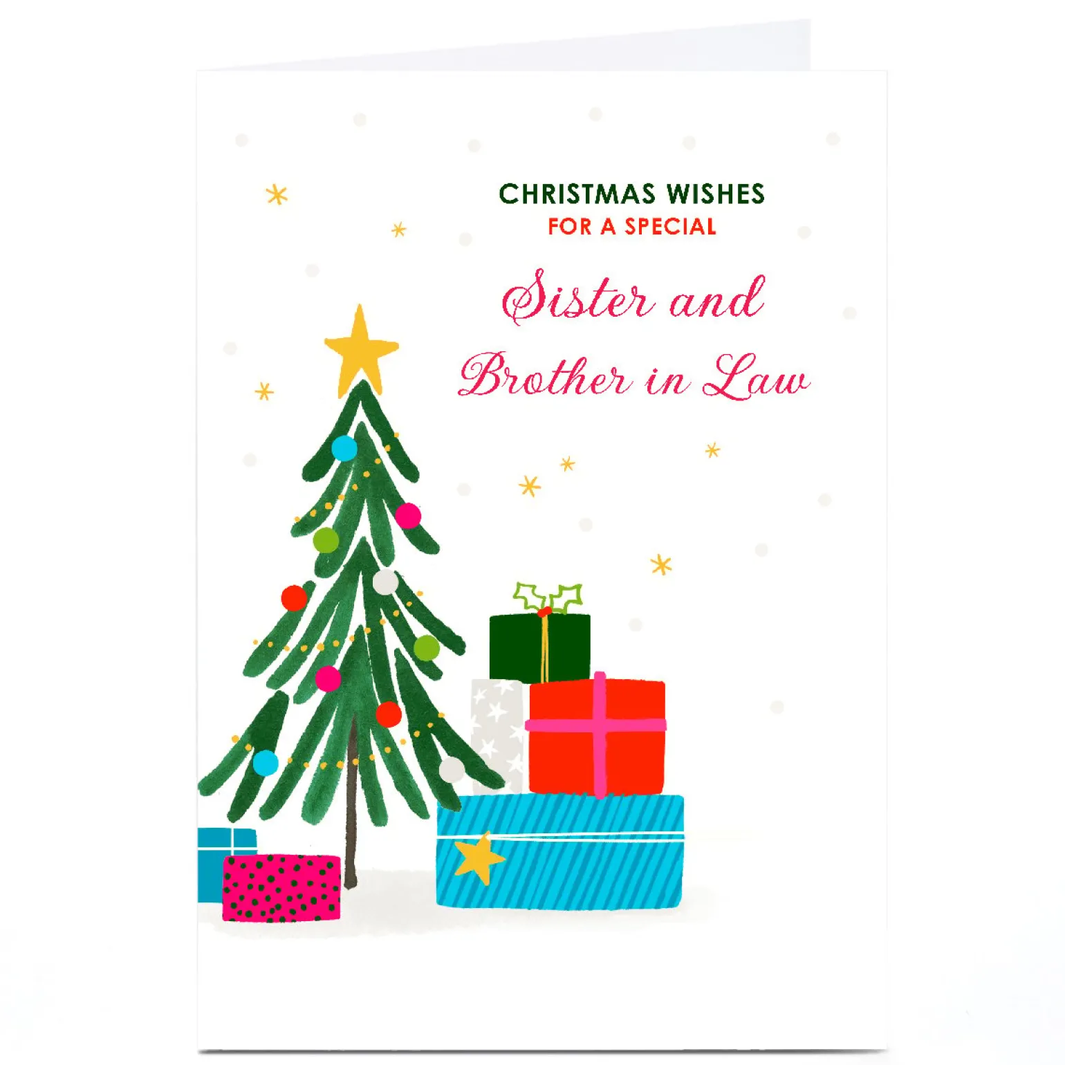 Personalised Christmas Card - Christmas Wishes