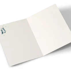 Personalised Christmas Card - Teal Floral Border