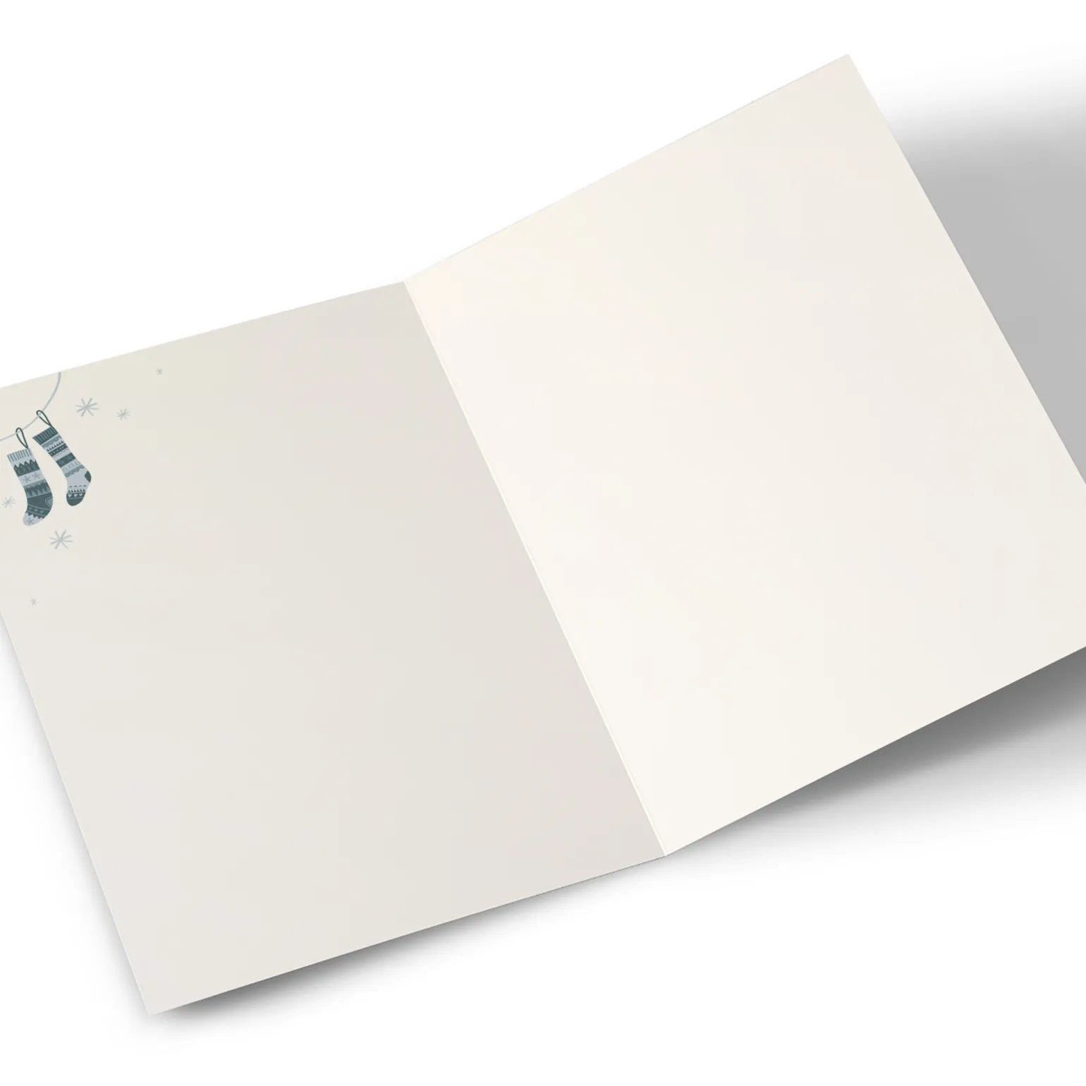 Personalised Christmas Card - Teal Floral Border