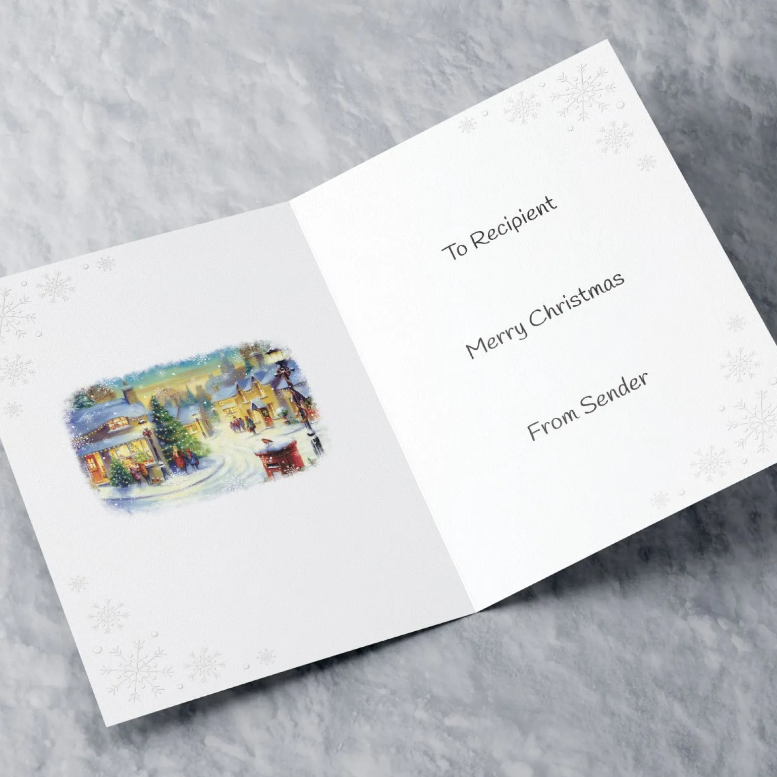 Personalised Christmas Card - Snowy Street