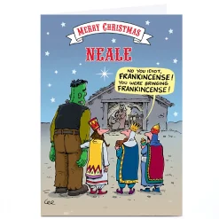 Personalised Christmas Card - Frankenstein