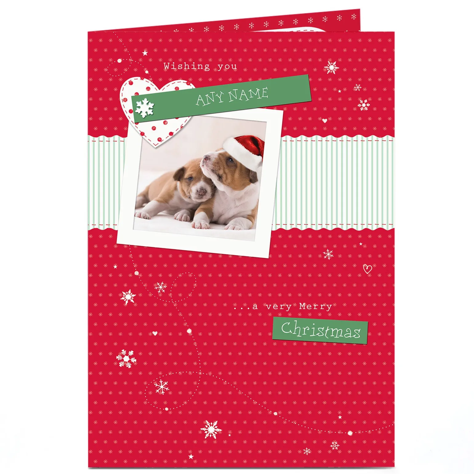 Personalised Christmas Card - Doggy Cuddles