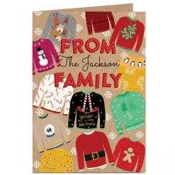 Personalised Christmas Card - Christmas Jumpers