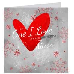 Personalised Christmas Card - For The One I Love