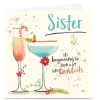 Personalised Christmas Card - Beginning To Look a Lot Like Cocktails, Sister