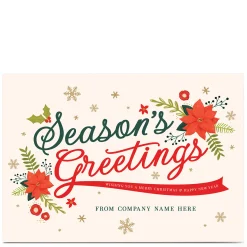 Personalised Christmas Card - Season's Greetings From Your Company