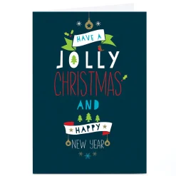 Personalised Christmas Card - Jolly Christmas