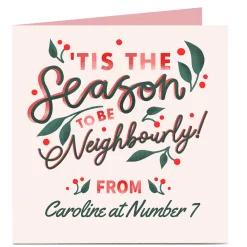 Personalised Christmas Card - Neighbourly Season