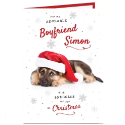 Personalised Christmas Card - Adorable Boyfriend