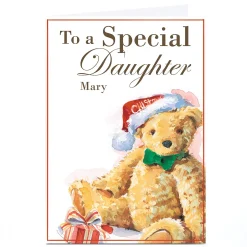 Personalised Christmas Card - Special Daughter Bear