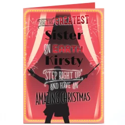 Personalised Christmas Card - The Greatest On Earth, Sister