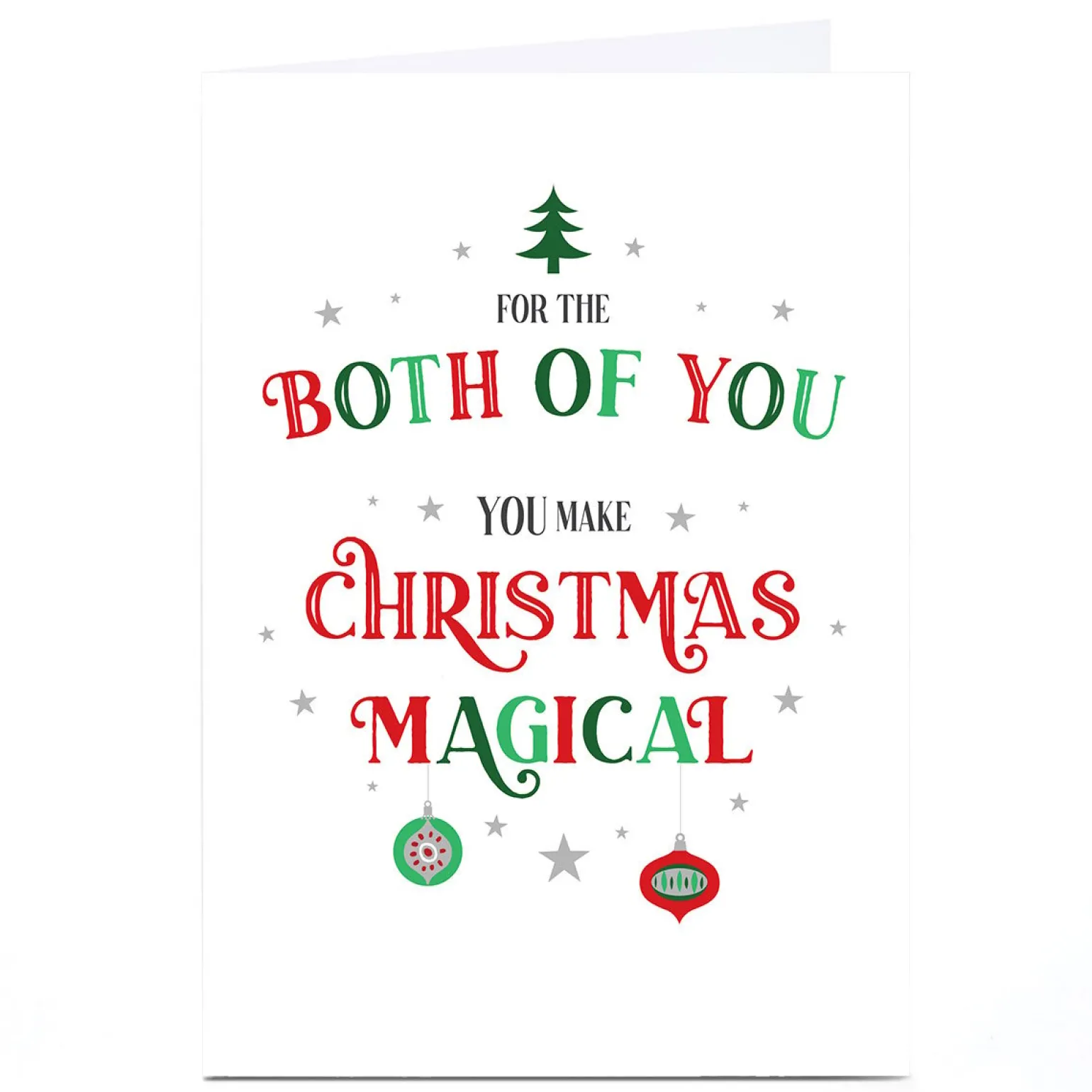 Personalised Christmas Card - Both Of You Make Christmas Magical