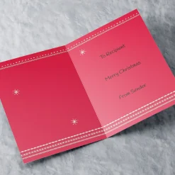 Personalised Christmas Card - Crochet Heart