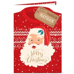 Personalised Christmas Card - Christmas Jumper Grandson