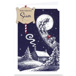 Personalised Christmas Card - Santa Sketch