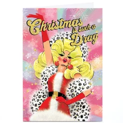 Personalised Christmas Card - Christmas is Such a Drag