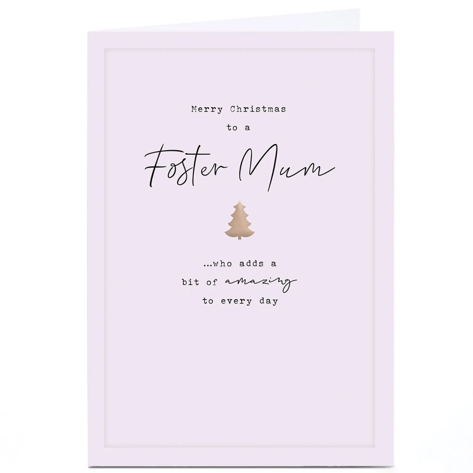 Personalised Christmas Card - Merry Christmas To A Foster Mum