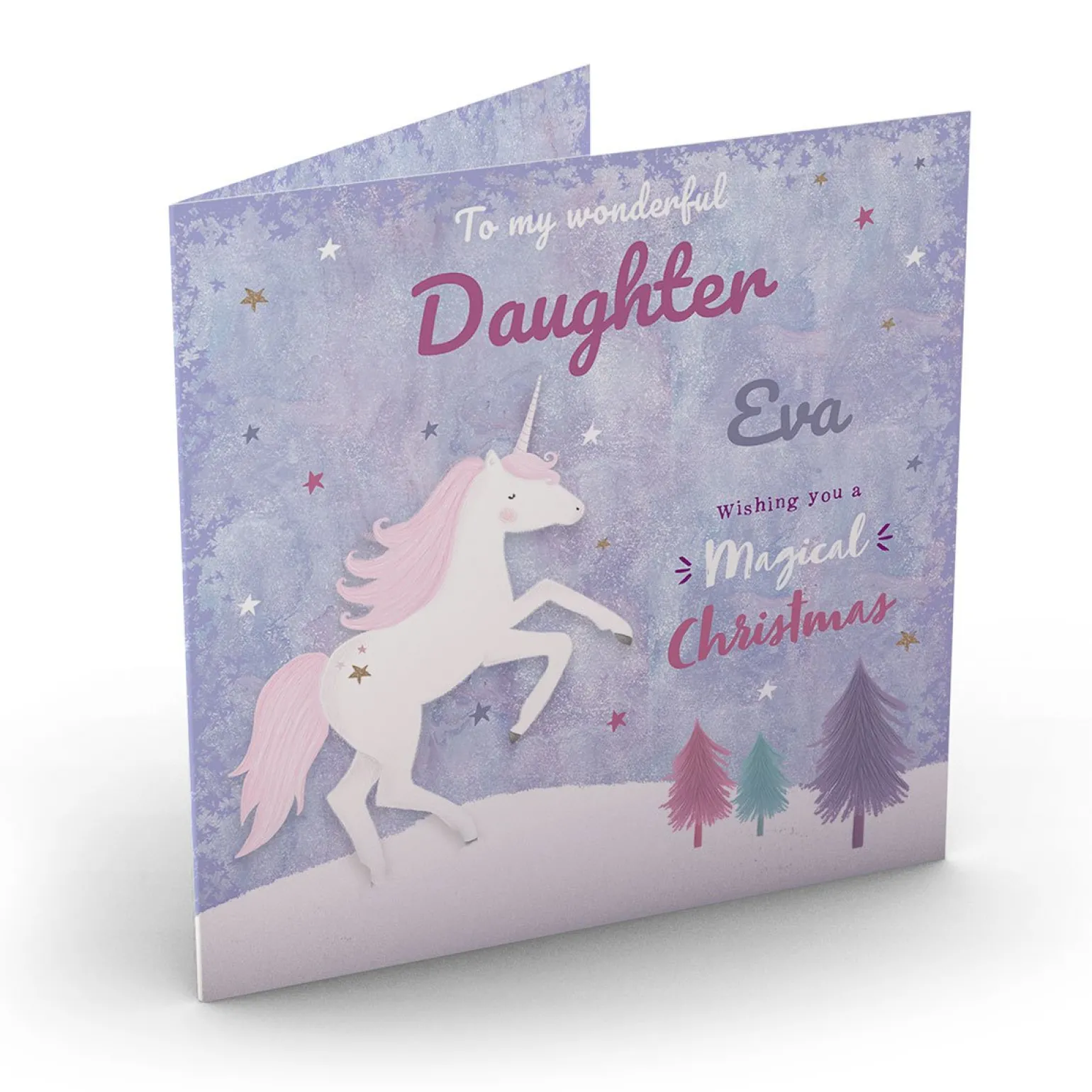 Personalised Christmas Card - Magical Christmas, Daughter