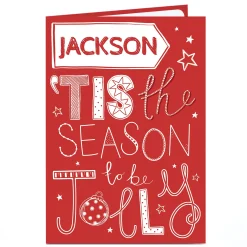 Personalised Christmas Card - 'Tis The Season