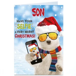 Personalised Christmas Card - Have Your Selfie A Merry Christmas - Son