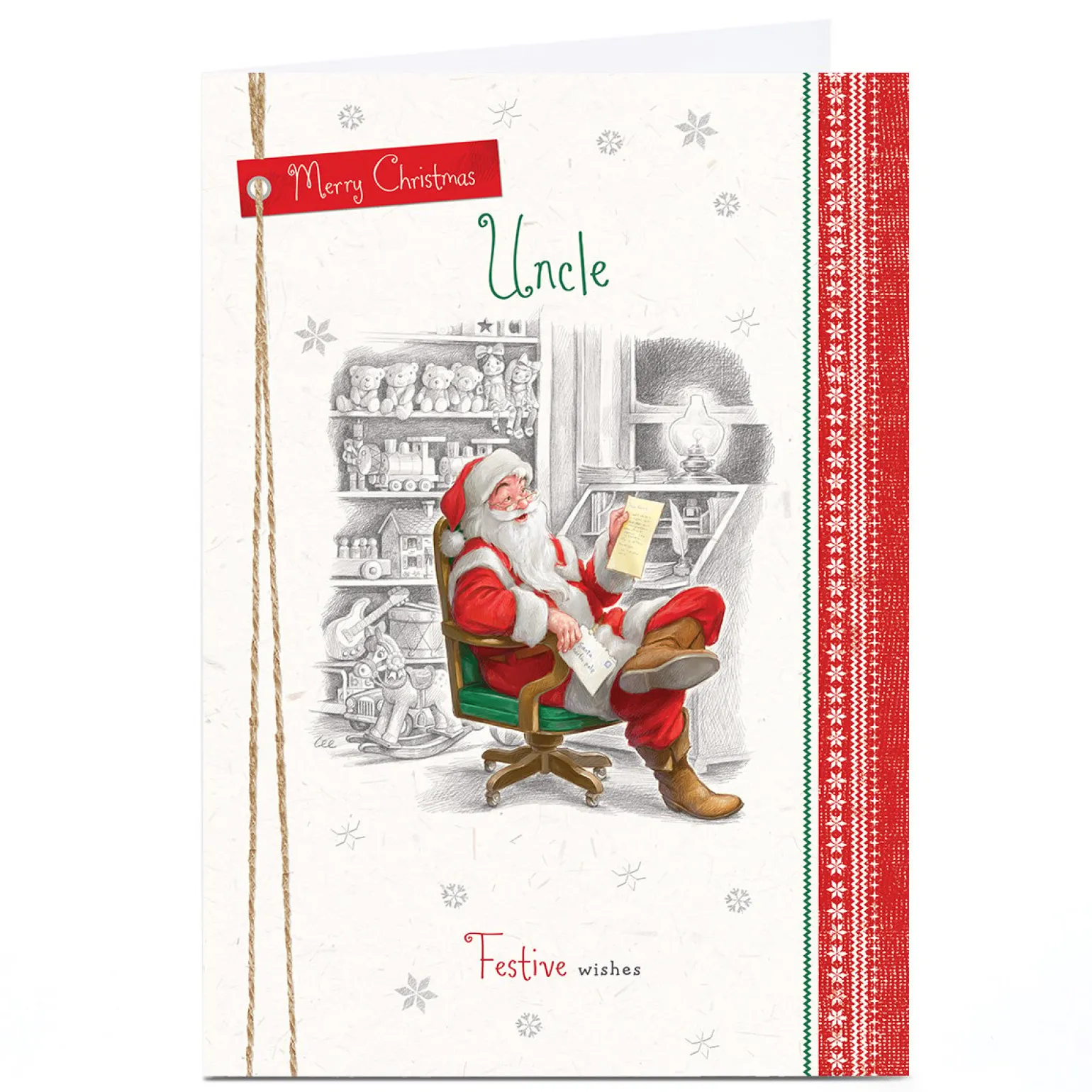 Personalised Christmas Card - Uncle