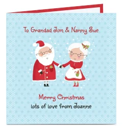 Personalised Christmas Card - Mr And Mrs Claus