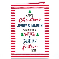 Personalised Christmas Card - Magical & Sparkling