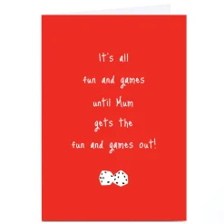 Personalised Christmas Card - Fun and Games